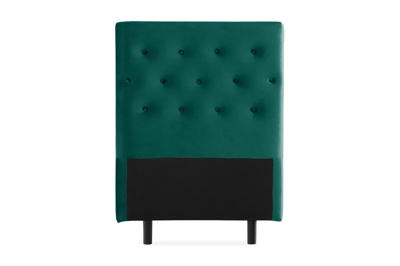 Ella Sänggavel 90 cm Knappar, Grön/Sammet