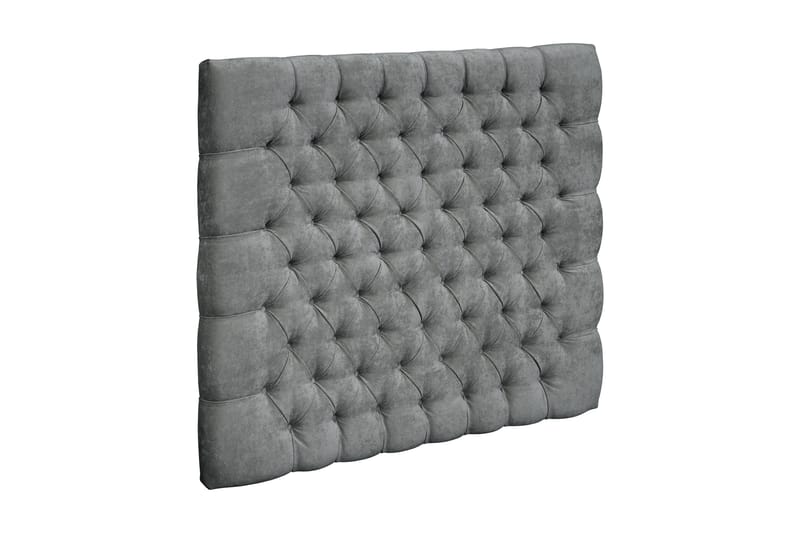 GRAND XL Sänggavel 140 cm Grå Sammet - Möbler - Sovrum - Sänggavlar