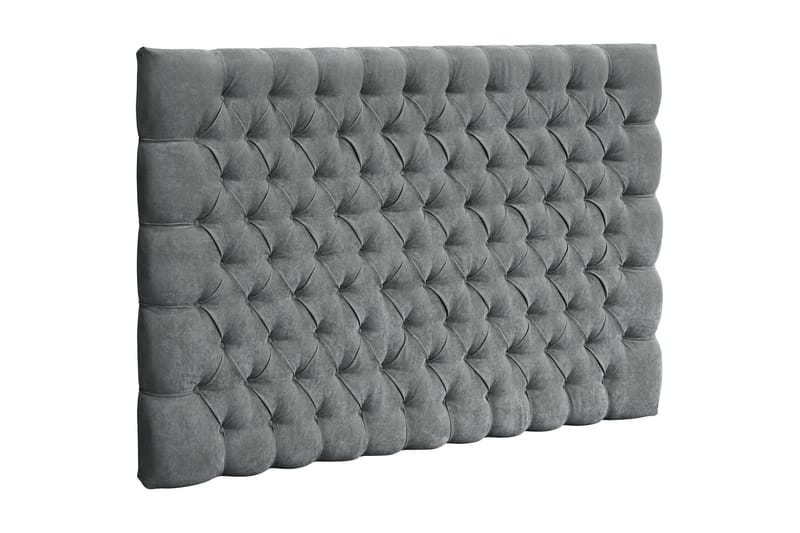 GRAND XL Sänggavel 210 cm Grå Sammet - Möbler - Sovrum - Sänggavlar