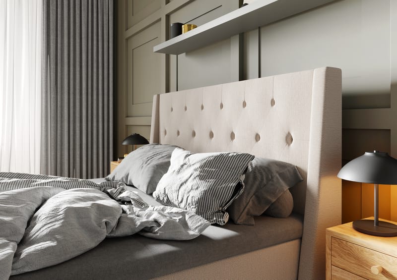 HUNT Sänggavel 210 Beige - Möbler - Sovrum - Sänggavlar