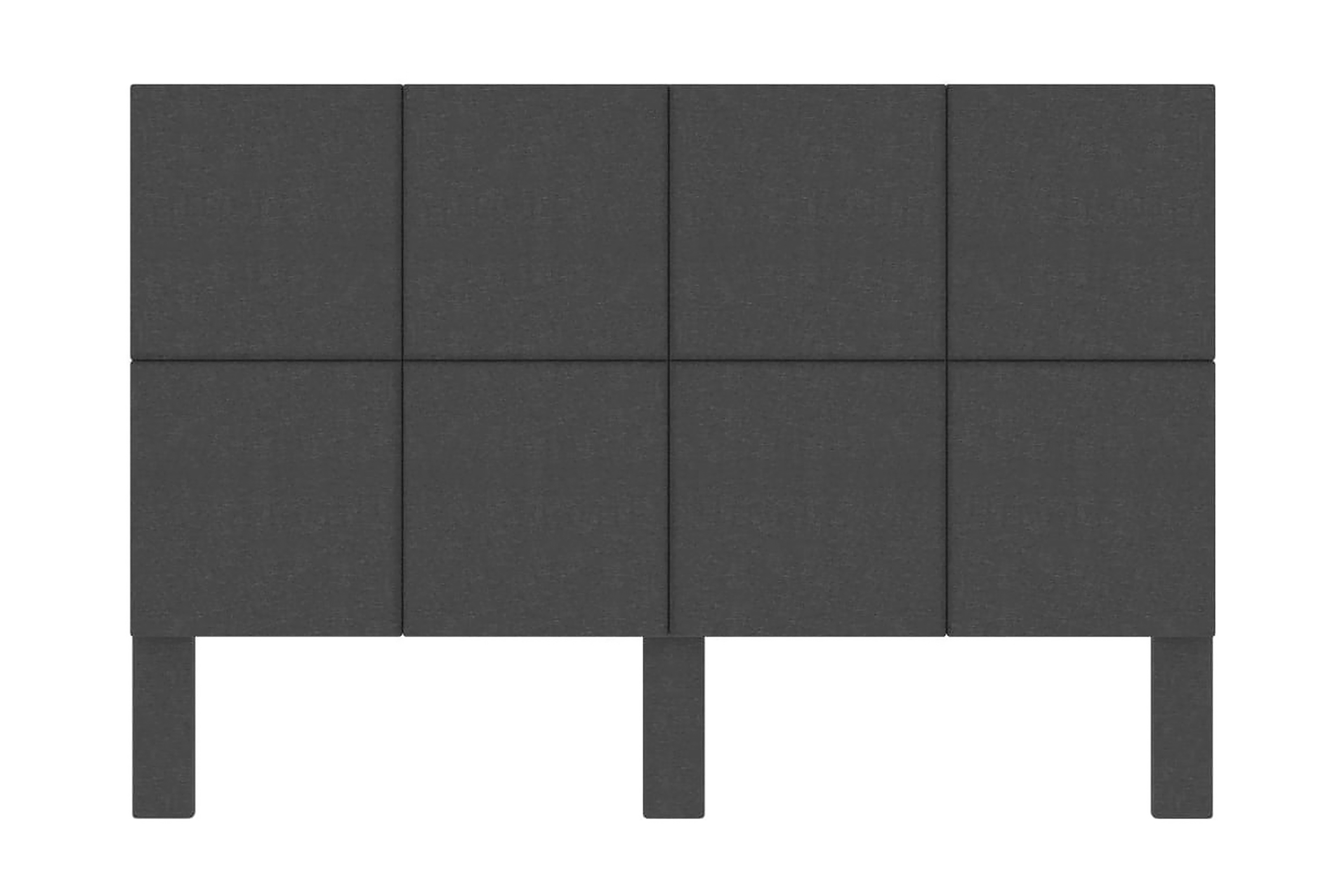 Huvudgavel mörkgrå tyg tuftad 140×200 cm – Grå