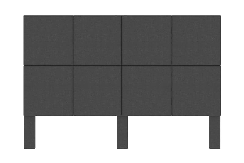 Huvudgavel mörkgrå tyg tuftad 140x200 cm - Grå - Sänggavlar