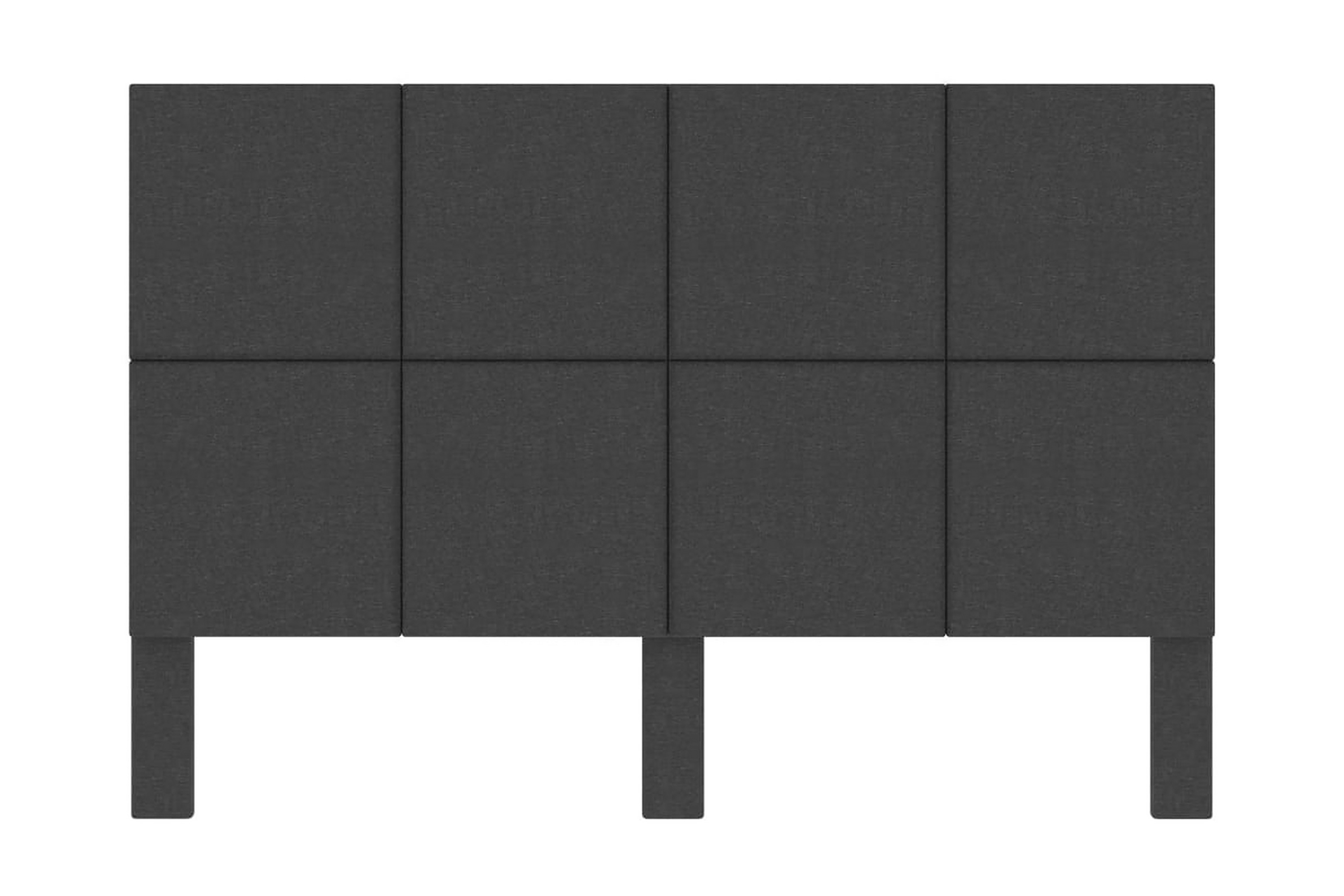 Huvudgavel mörkgrå tyg tuftad 180×200 cm – Grå