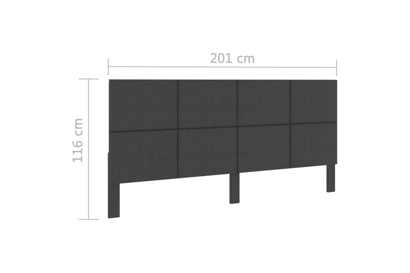 Huvudgavel mörkgrå tyg tuftad 200x200 cm - Grå - Möbler - Sovrum - Sänggavlar