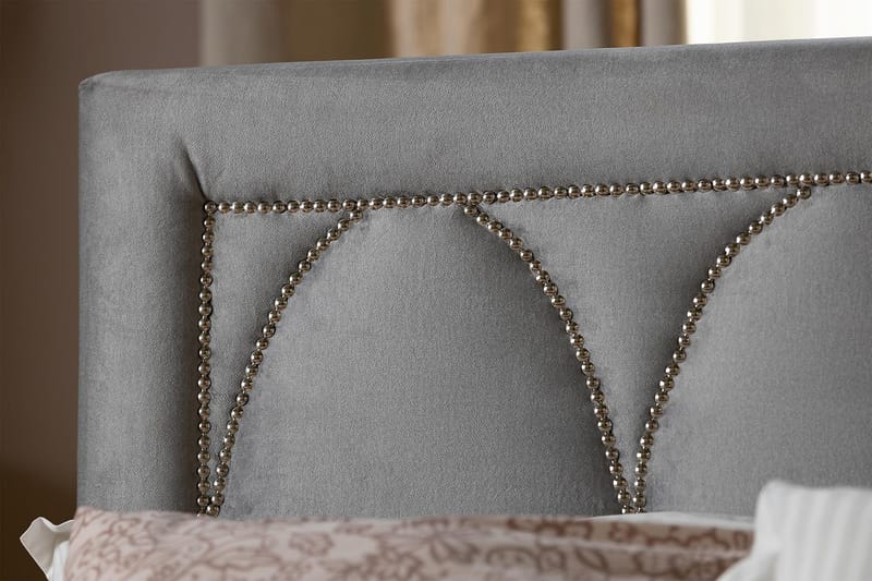 Leva Sänggavel 120 cm - Ljusgrå/Sammet - Möbler - Sovrum - Sänggavlar