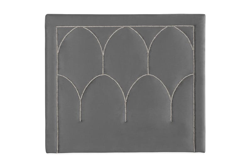 Leva Sänggavel 120cm, Mörkgrå/Sammet