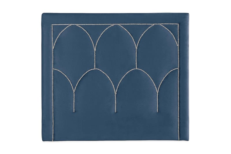 Leva Sänggavel 140cm, Mörkblå/Sammet