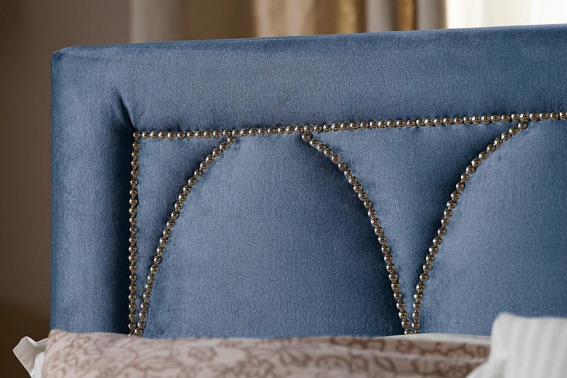 Leva Sänggavel 180cm - Mörkblå/Sammet - Möbler - Sovrum - Sänggavlar