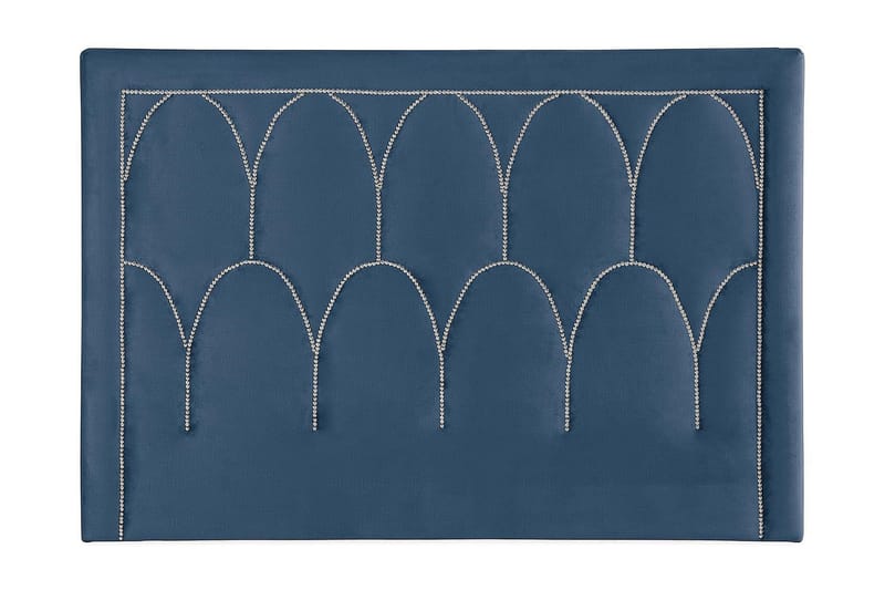 Leva Sänggavel 180cm, Mörkblå/Sammet