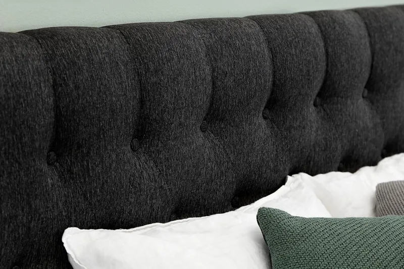 Lucky Diamant Sänggavel 160 cm - Svart/Grå - Möbler - Sovrum - Sänggavlar