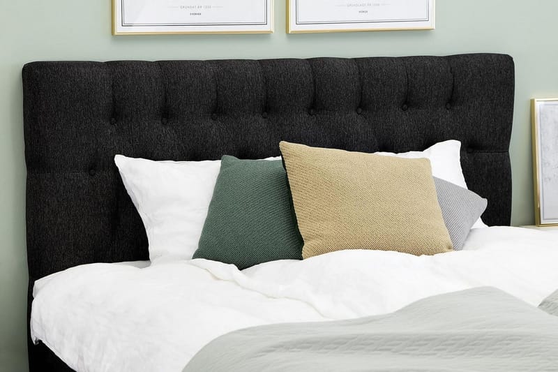 Lucky Diamant Sänggavel 160 cm - Svart/Grå - Möbler - Sovrum - Sänggavlar