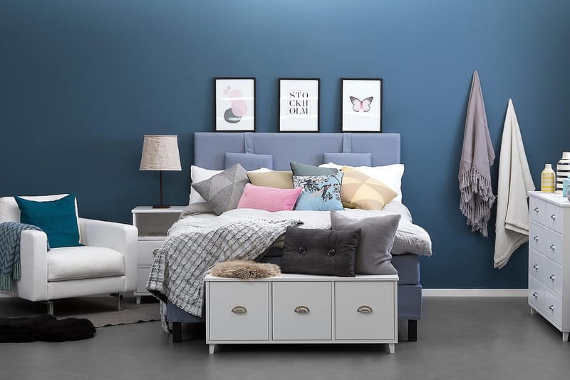 Lucky Sänggavel Slät 150 cm - Mörkblå - Möbler - Sovrum - Sänggavlar