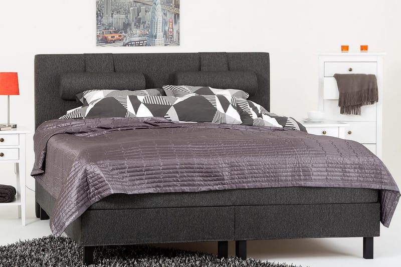 Lucky Sänggavel Slät 150 cm - Svart/Grå - Möbler - Sovrum - Sänggavlar