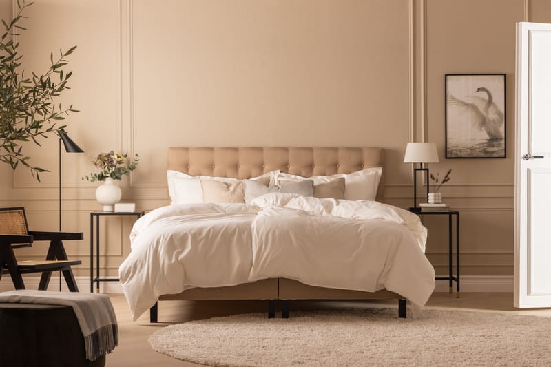 NAZAMA Djuphäftad gavel 210 Beige - Möbler - Sovrum - Sänggavlar