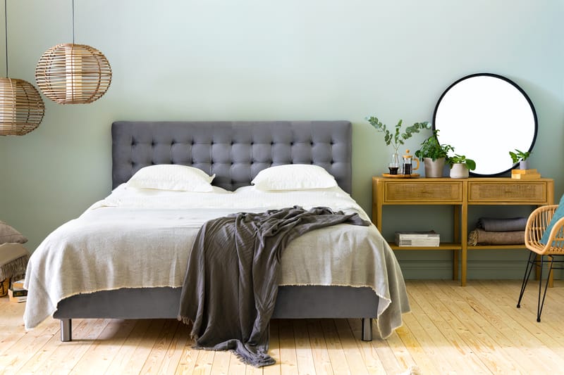 NOVELLA Sänggavel 160 Square Grå - Möbler - Sovrum - Sänggavlar