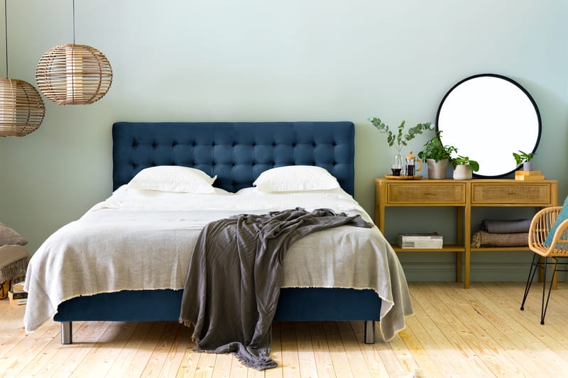 NOVELLA Sänggavel 180 Square Blå - Möbler - Sovrum - Sänggavlar