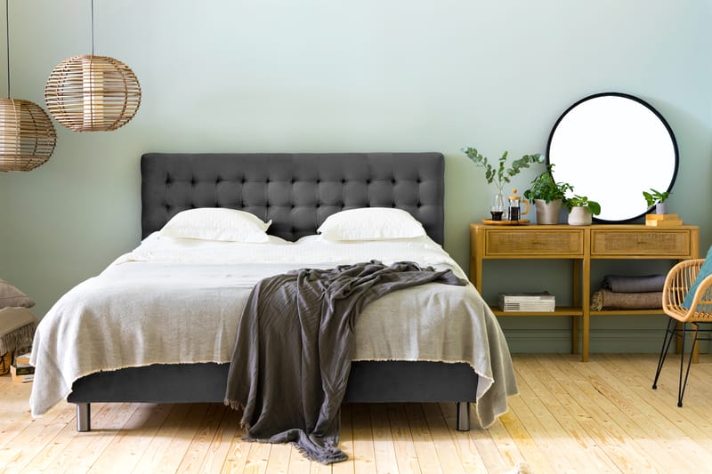NOVELLA Sänggavel 180 Square Mörkgrå - Möbler - Sovrum - Sänggavlar