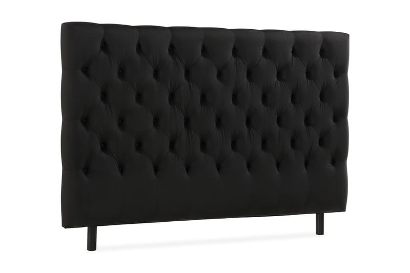 NOVELLA Sänggavel Djuphäftad 160 cm Svart - Möbler - Sovrum - Sänggavlar