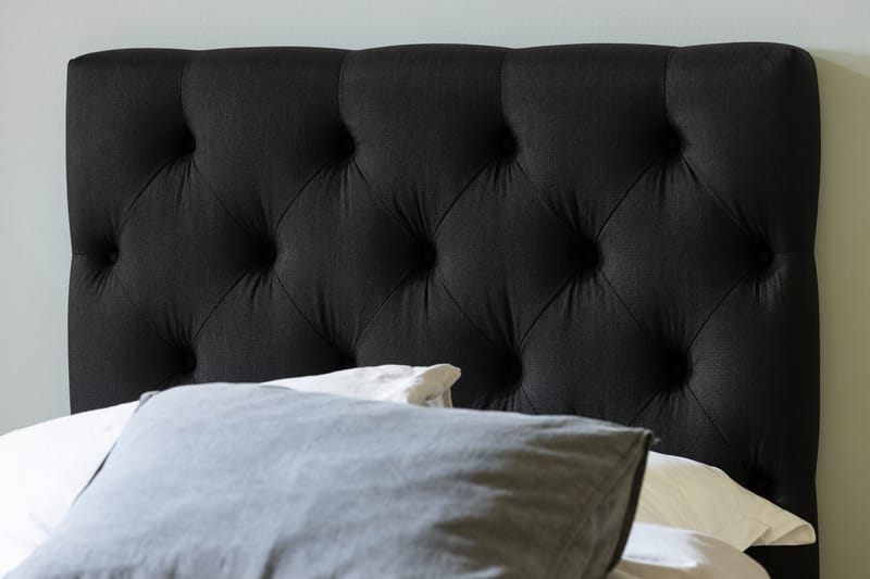 NOVELLA Sänggavel Djuphäftad 90 cm Svart - Möbler - Sovrum - Sänggavlar