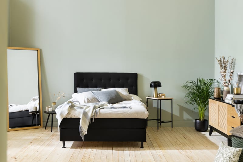 NOVELLA Sänggavel Knappar 140 cm Svart - Möbler - Sovrum - Sänggavlar
