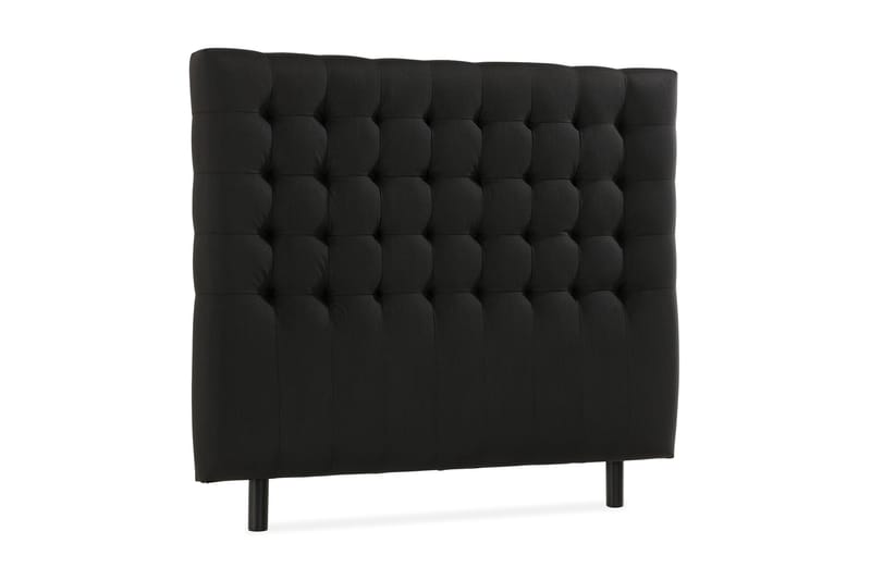 NOVELLA Sänggavel Rutig 140 cm Svart - Möbler - Sovrum - Sänggavlar
