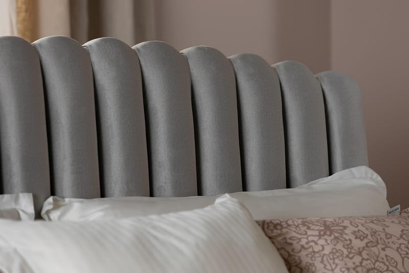 NUTAK Sänggavel 120 cm Sammet Ljusgrå - Möbler - Sovrum - Sänggavlar