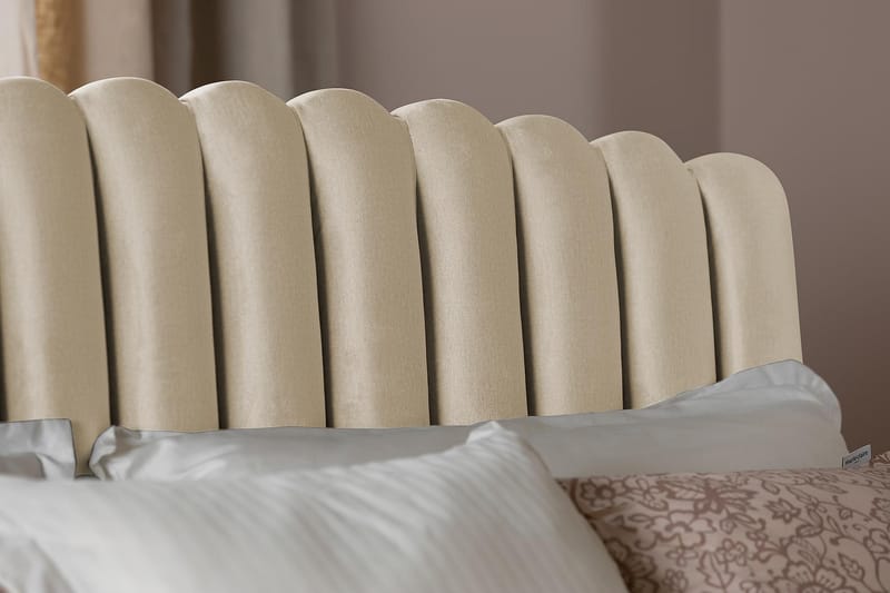 NUTAK Sänggavel 160 cm Sammet Beige - Sänggavlar