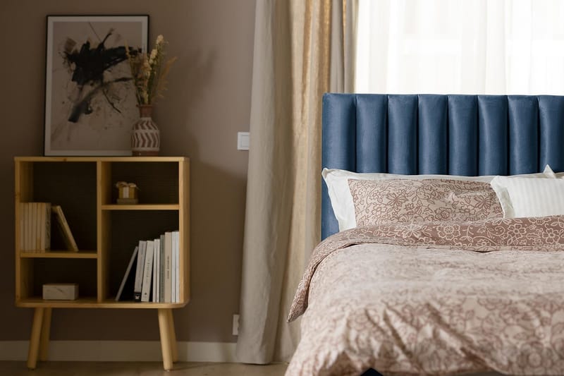 Rakel Sänggavel 120cm - Mörkblå/Sammet - Möbler - Sovrum - Sänggavlar