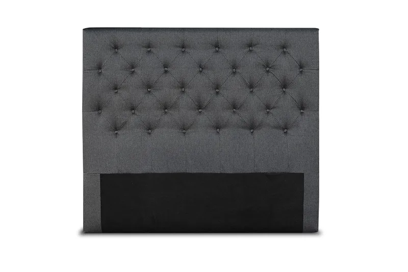 Sänggavel 140 cm Djuphäftad, Mörkgrå