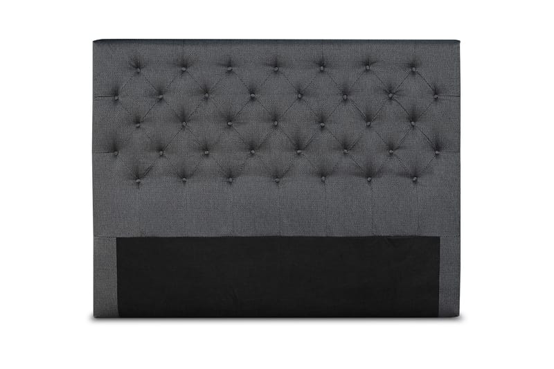 Sänggavel 160 cm Djuphäftad, Mörkgrå