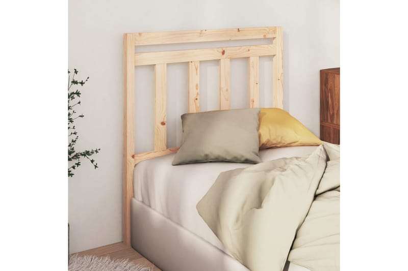 Sänggavel 81x4x100 cm massiv furu - Brun - Sänggavlar