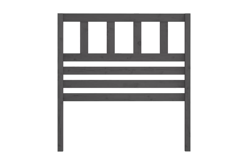 Sänggavel grå 106x4x100 cm massiv furu - Grå - Sänggavlar