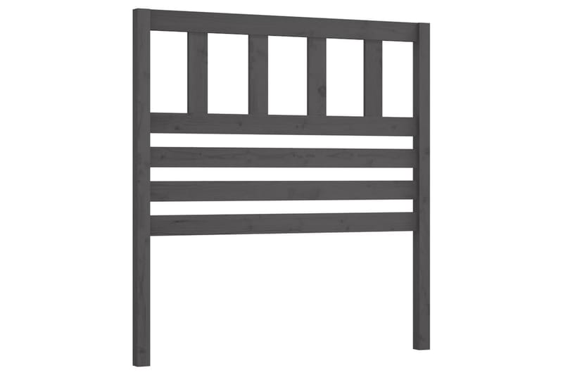 Sänggavel grå 106x4x100 cm massiv furu - Grå - Sänggavlar
