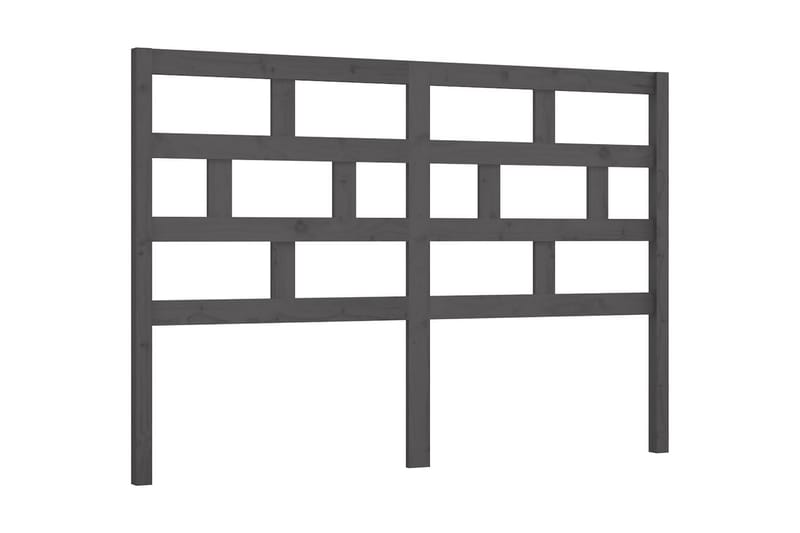 Sänggavel grå 126x4x100 cm massiv furu - Grå - Möbler - Sovrum - Sänggavlar
