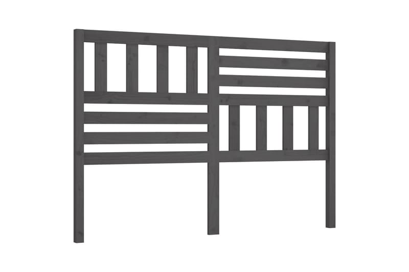 Sänggavel grå 126x4x100 cm massiv furu - Grå - Möbler - Sovrum - Sänggavlar