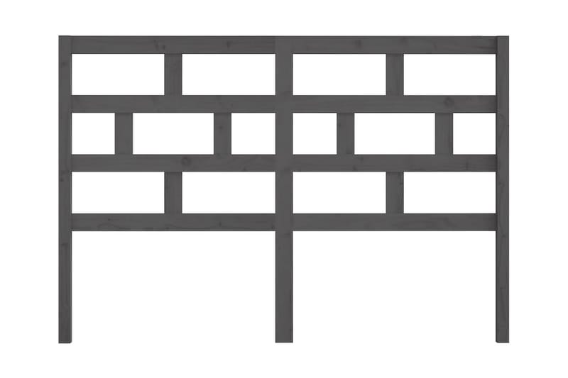 Sänggavel grå 146x4x100 cm massiv furu - Grå - Möbler - Sovrum - Sänggavlar