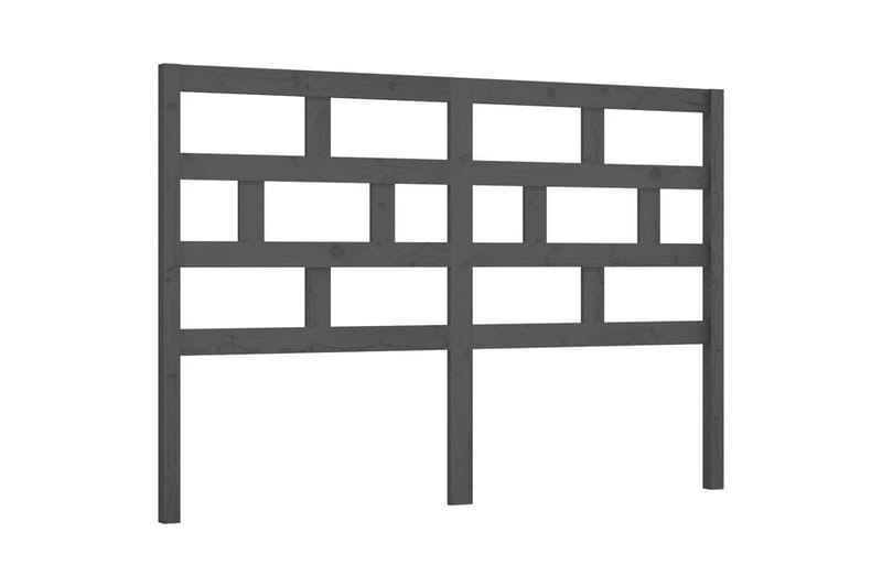 Sänggavel grå 146x4x100 cm massiv furu - Grå - Möbler - Sovrum - Sänggavlar