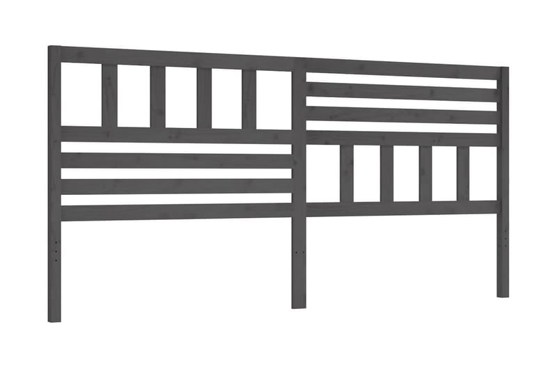 Sänggavel grå 206x4x100 cm massiv furu - Grå - Möbler - Sovrum - Sänggavlar