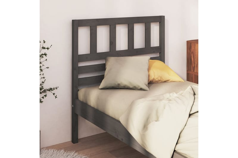 Sänggavel grå 81x4x100 cm massiv furu - Grå - Möbler - Sovrum - Sänggavlar