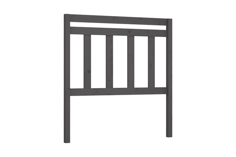 Sänggavel grå 96x4x100 cm massiv furu - Grå - Sänggavlar