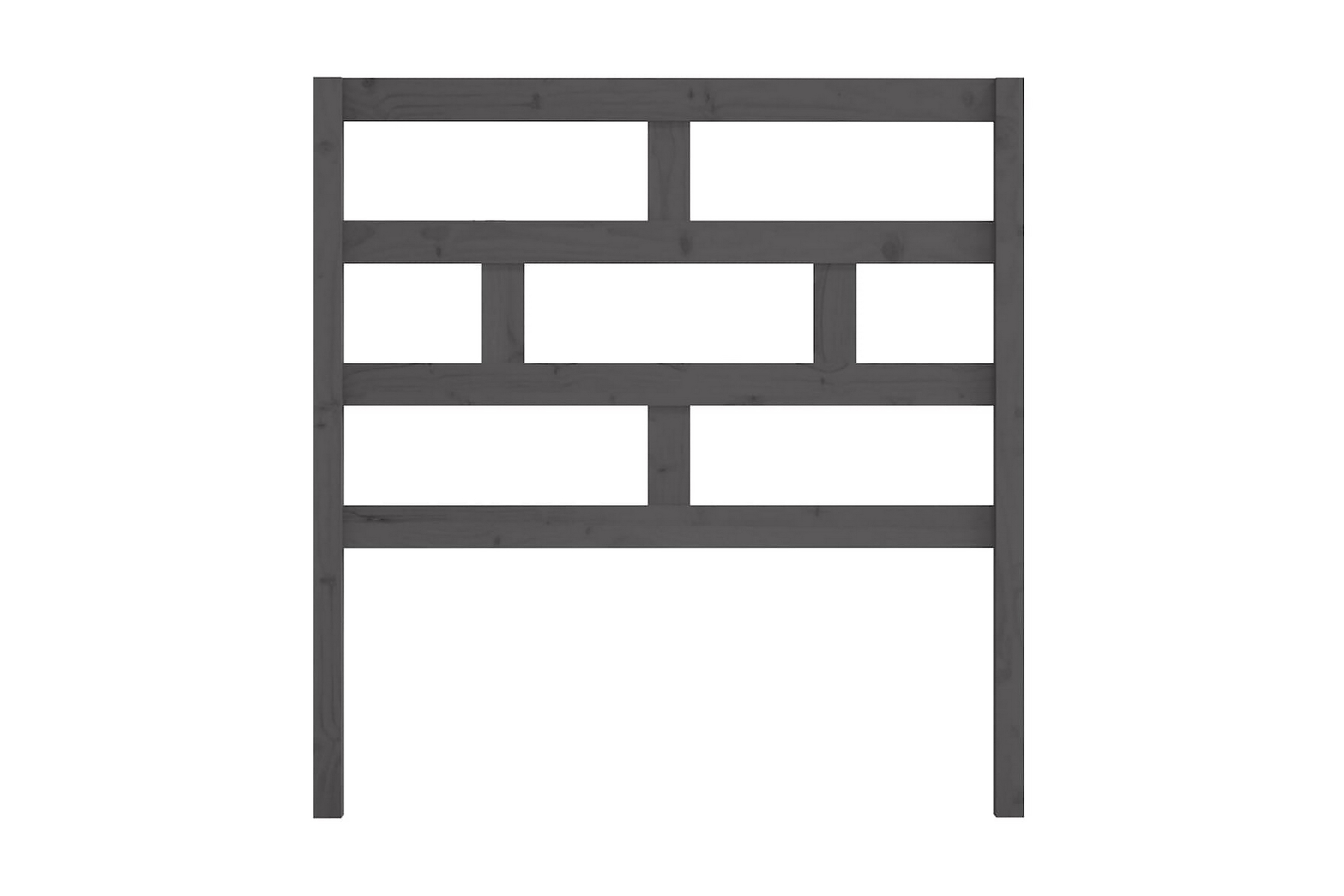 Sänggavel grå 96x4x100 cm massiv furu – Grå