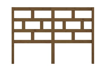 Sänggavel honungsbrun 146x4x100 cm massiv furu