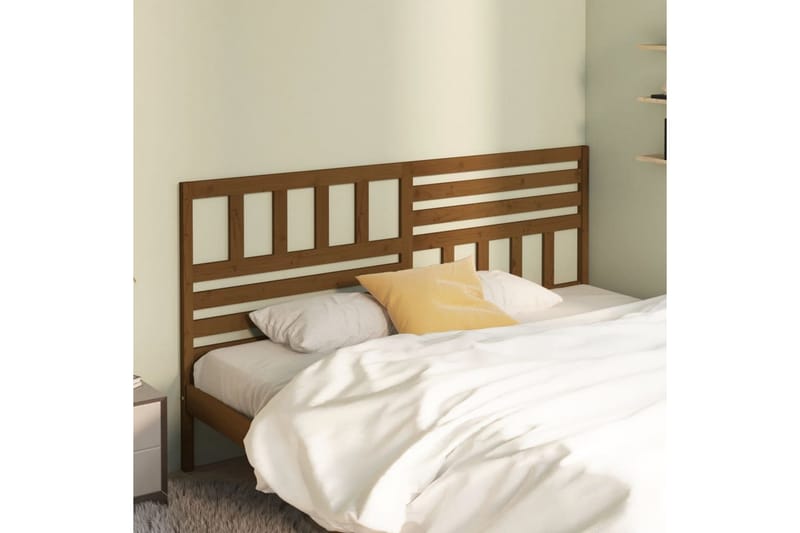 Sänggavel honungsbrun 206x4x100 cm massiv furu - Honung - Möbler - Sovrum - Sänggavlar