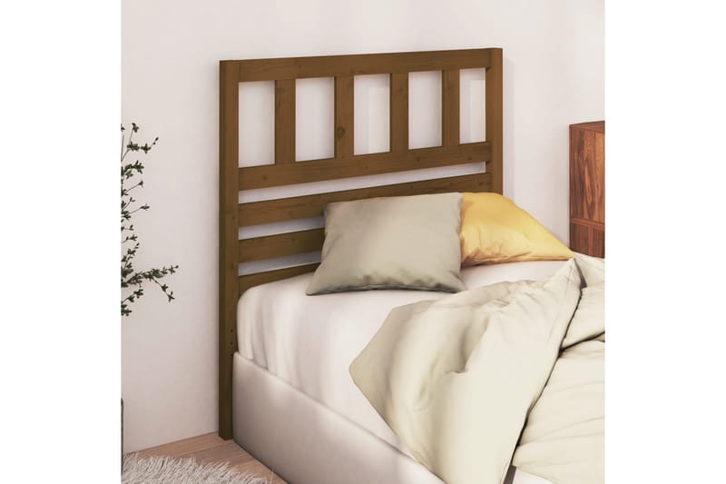 Sänggavel honungsbrun 96x4x100 cm massiv furu - Honung - Möbler - Sovrum - Sänggavlar
