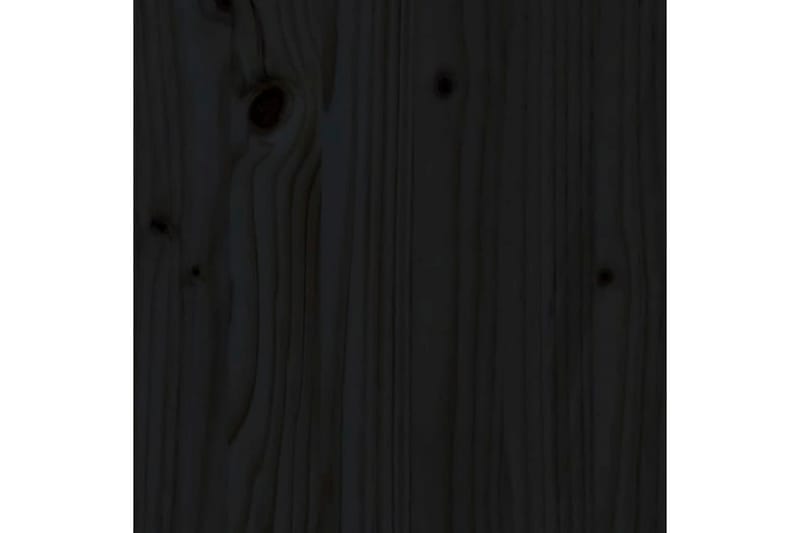 Sänggavel svart 106x4x100 cm massiv furu - Svart - Sänggavlar