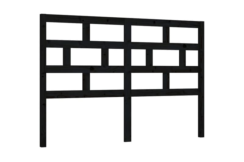 Sänggavel svart 126x4x100 cm massiv furu - Svart - Möbler - Sovrum - Sänggavlar