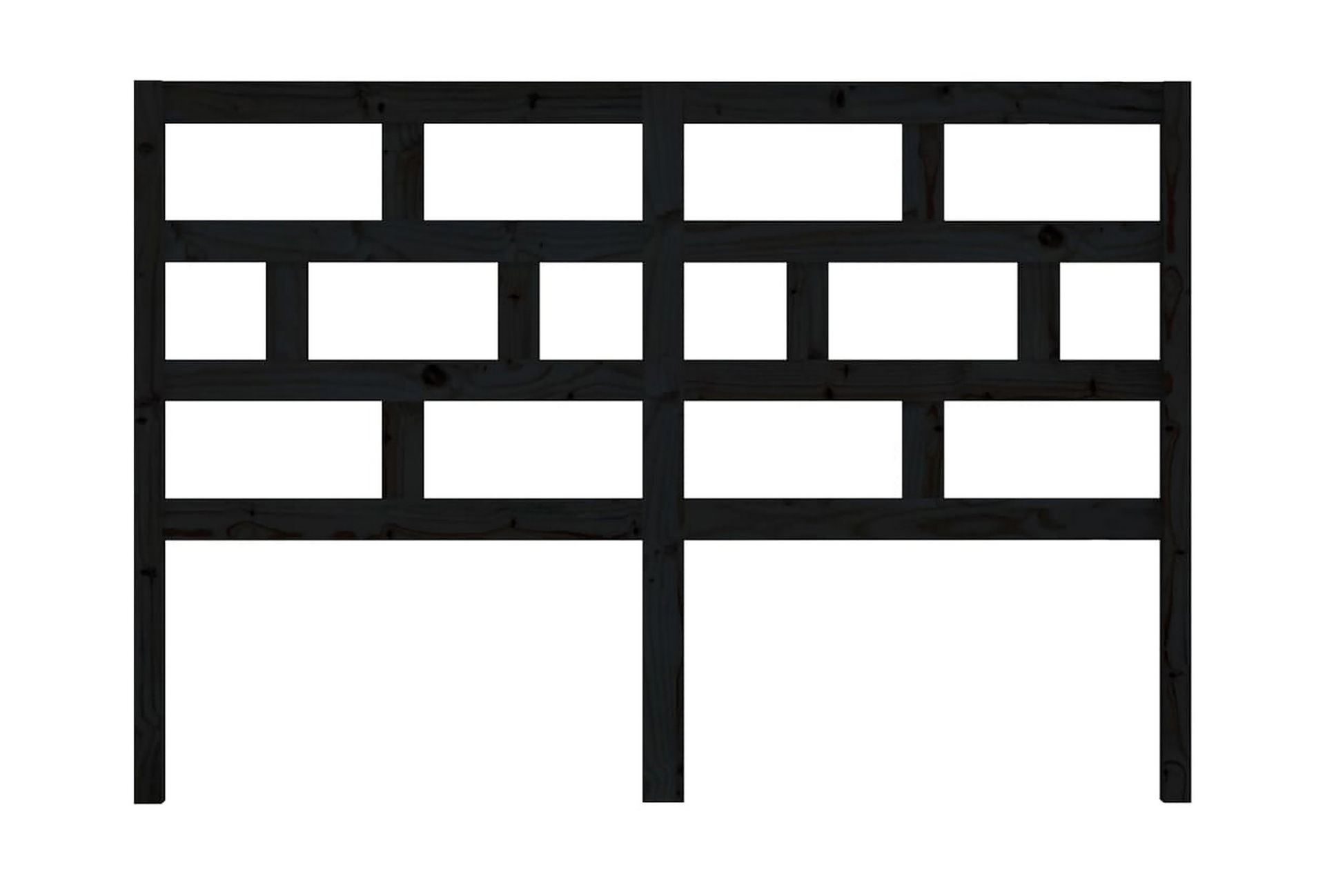 Sänggavel svart 146x4x100 cm massiv furu - Svart - Möbler - Sovrum - Sänggavlar