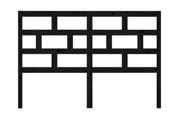 Sänggavel svart 146x4x100 cm massiv furu - Svart - Möbler - Sovrum - Sänggavlar