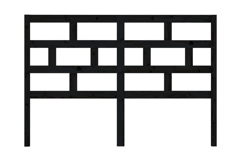Sänggavel svart 146x4x100 cm massiv furu - Svart - Möbler - Sovrum - Sänggavlar