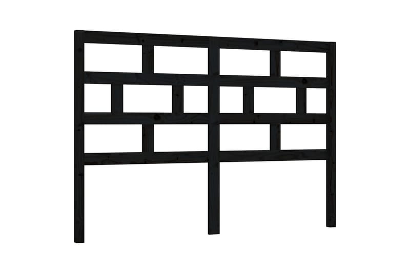 Sänggavel svart 146x4x100 cm massiv furu - Svart - Möbler - Sovrum - Sänggavlar